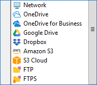 Широкий выбор мест хранения резервных копий Windows
